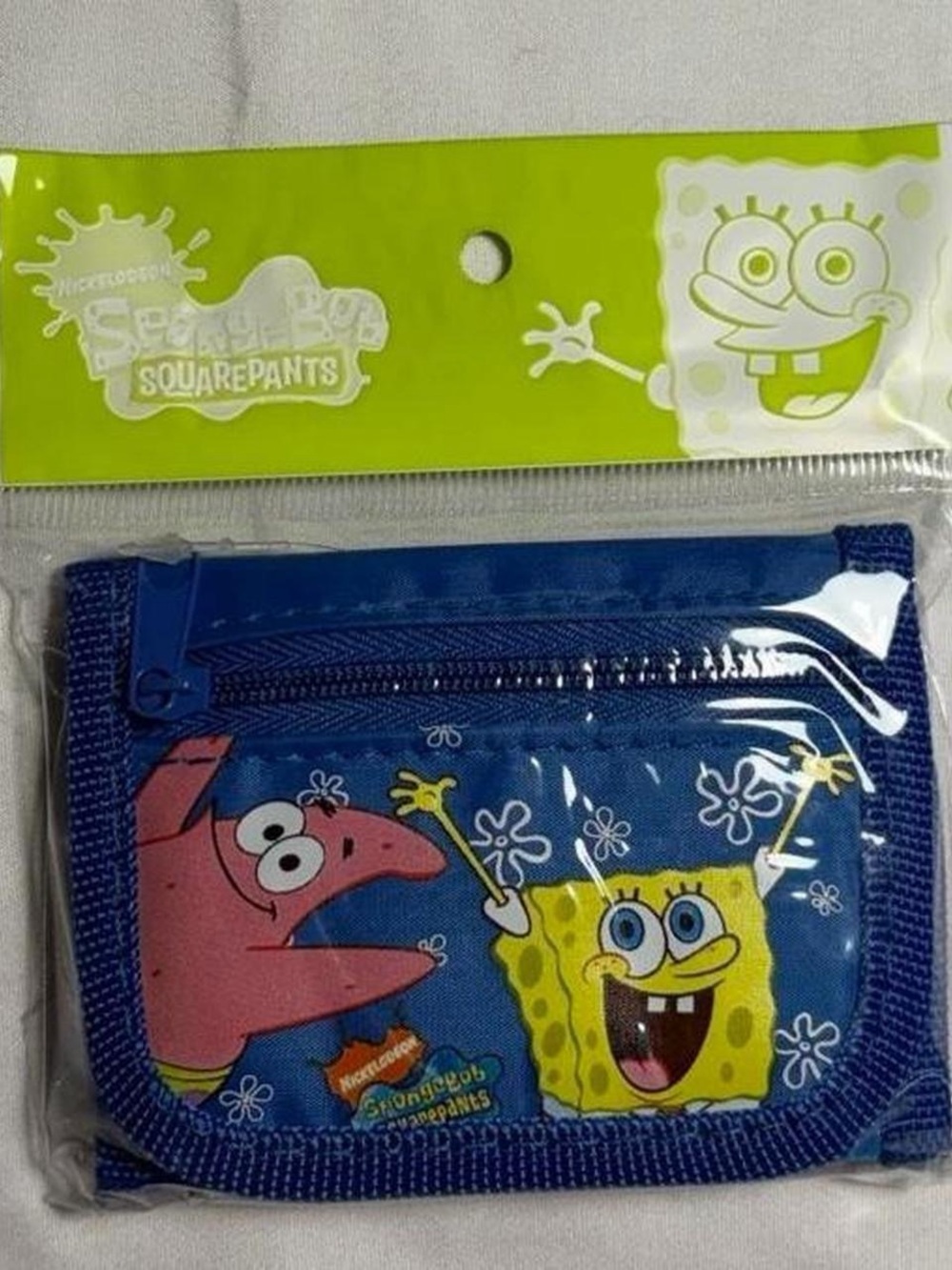SpongeBob Squarepants Blue Zipper Wallet